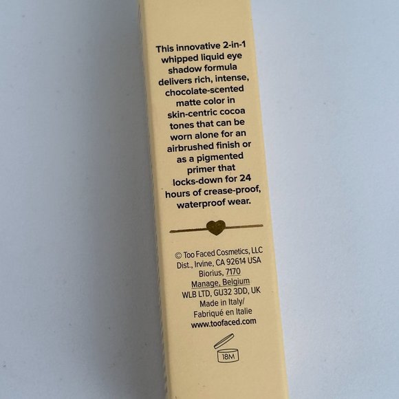 Too Faced Melted Chocolate 24 Hour Liquid Matte Eyeshadow - Cocoa Cream - Picture 8 of 11